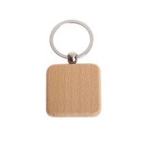 저스트앳 20Pcs 빈 나무 키 체인 Diy 태그 안티-잃어버린 액세서리 선물, [03] Square