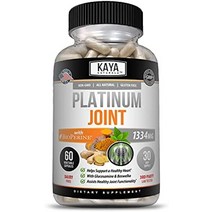 Kaya Naturals 강황 커큐민 650mg 식물성 캡슐 60정, 플래티넘 조인트 - 60카운트(1팩)