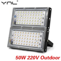 LED 홍수 조명 50W s AC 220V 방수 야외 LED 투광 조명 스포트 라이트 반사판 가로등 정원 조명, 01 Warm White_01 50W