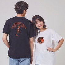 키밍 원시인 그래픽 캐쥬얼 반팔티 359M