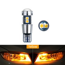 2pcs T10 W5W Canbus LED Bulb 10SMD 3030 Super Bright Car Wedge Parking Light Reading Dome Turn Singa, 04 Yellow
