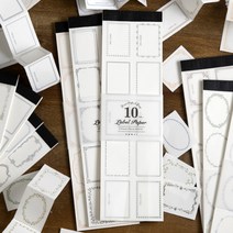 빈티지 라벨 프레임 다꾸 종이 메모 페이퍼 6종, G (ME-1817)
