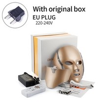 LED 돔 마스크 가정용 피부관리기 마사지기 테라피 피부케어 페이스 광선 요법 여드름 강화, 협력사, 골드 EU 플러그