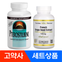 소스내츄럴 프테로스틸벤 cgn 포도씨 추출물 세트 pterostilbene 프로스틸벤 폴리페놀 cg 세트상품, 포도씨추출물120정+프테로스틸벤 60정, 1개