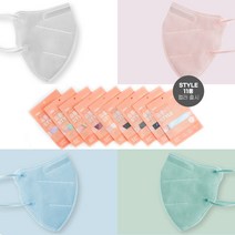 [숨통플러스] 새부리형 공산품 컬러마스크 귀편한 KF94 대형 중형 25매, 민트(공산품)_25매