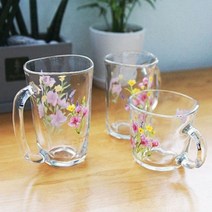 일본완제품 아델리아 유리컵 3P세트 3사이즈 _ 30690EA, 레드플라워_소, 본상품선택