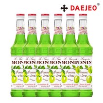 모닌 그린애플 시럽1L x 6개 (1박스), 단품
