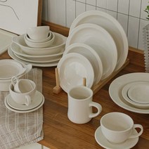시라쿠스 뉴욕 테이블 웨어 화이트 접시 볼 밥그릇 국그릇, 원형접시 26cm