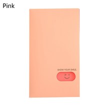 포카홀더 120 그리드 휴대용 대용량 비즈니스/ID/신용/기프트 카드 홀더 플라스틱 보관 정보 미니 포토 DIY 폴더, 01 Pink