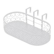 모칸도 베란다 화분걸이대 라운드형(50x20cm고층용) 고리 3개형, 02.화분걸이대(라운드형)50x20화이트