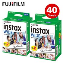 후지 필름 FUJIFILM 카메라 40 Films Fujifilm Instax Wide White Edge For Fuji Camera 100 200 210 300 5, White edge 40 sheets