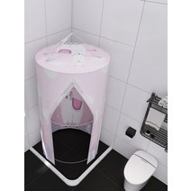 원형 보온 샤워 커튼 목욕 텐트 욕실 화장실 방수, 고산 양지 (특대 1.5kg), 수납가방 (소형 지름 80cm 높이 2m)