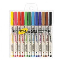 자바펜 파워 유성펜 네임펜 6색 12색 세트