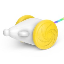 고양이자동장난감 고양이레이저 펫토이 자동장난감전기 고양이 장난감 마우스 모양 LED 조명 꼬리 자동 티, 02 yellow_01 6.5x5.8cm