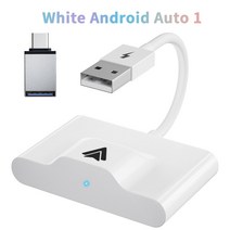 무선 안드로이드 자동 자동차 어댑터동글 OEM 유선, 1.White Andriod Auto1