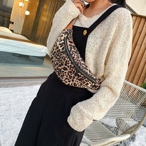 DM PKFARM 레오파드 패턴 원포켓 슬링백 호피무늬 패션 힙색