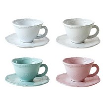 VBC까사 레이스 커피잔 세트, 상세설명 참조, 아쿠아