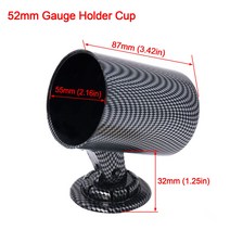 2 "52MM 디지털 20 LED 부스트 바 psi 진공 수온 오일 온도 프레스 전압계 공기/연료 비율 EGT RPM 게이지 12V, 02 Single Pod