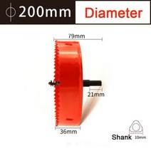 구멍 톱 M42 Bi-Metal 드릴 비트 커터 목공 도구 금속 절단 플라스틱 철 수공구 1PC 20mm-200mm136422, 200mm M42, 200mm M42
