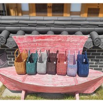 잇츠굿즈 물놀이 비치가방 빨대바구니 라탄바구니 라탄백 피크닉가방 빨대가방 피크닉바구니, 라벤더 퍼플, 특특대, 1개