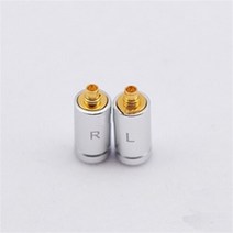 2pcs/1pair 3.5mm/4.5mm 잭 L/R MMCX 블랙/실버 이어폰 핀 플러그 Shure ED5 SE535 SE846 골드 도금 커넥터, 02 3.5MM Silver