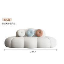 3.5인용소파 다이닝 4인용 편안한 거실 소파 벨벳 특이한 레이, 2.210cm