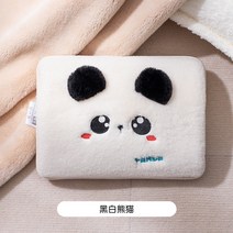 Ciliver 톈훙 국가표준 전기온수팩 심플 자수 전기난방 손바오 쌍개입 세련된 캐릭터 방폭 물주머니 대리발송, 1개, 입체귀-판다