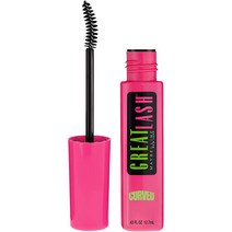 Maybelline New York 그레이트 래쉬 커브드 브러쉬 워셔블 마스카라 메이크업 블랙 블랙 2개입 331294, 0.43 Fl Oz (Pack of 1), Washable very black