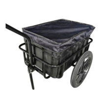 자전거 바이크 카고 트레일러 웨건 짐받이 바퀴 일주, 업그레이드 플라스틱 버킷 트레일러 세트