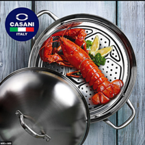 까사니 찜기 찜솥 찜냄비 (지름 34cm 높이 11cm 뚜껑제외) 인덕션, 까사니 그랜드 IH 파티팬 34cm 2개