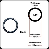 가이드 링 10pcs 100pcs 가이드 링로드 교체 alconite 링 블랙 낚시대, size12 11.7mm 20개