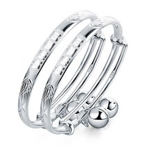 순은팔찌 999발 실버 키즈 실버팔찌 방울 발찌