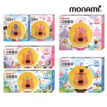 모나미 모니주 그림물감 12색 18색 24색, 그림물감_1개_24색_블루