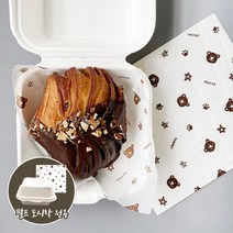 [소행섬] 펄프 도시락 전용 곰돌이 브라운 유산지, 250매입