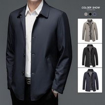 봄가을 점퍼 남터틀넥 하프기장 라이트 비즈니스 패션 상의 와일드 코트 남
