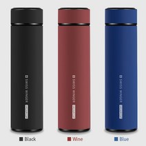 완벽밀폐 보온보냉 이중스테인리스 거름망 스위스 윙거진공텀블러 500ML 3종, 와인500ml