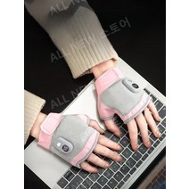 손난로 충전식 usb 미니 투인원 핸드 커버 발열 장갑, 블랙  3단 속도 조절