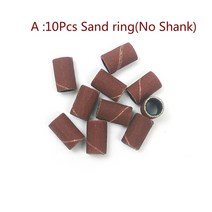 ztdplsd 10 개 14quot 6.35mm 드럼 샌딩 키트 18 shank band 맨드릴 회전 도구 네일 드릴 비트 연마 도구 dremel 액세서리, 80, a
