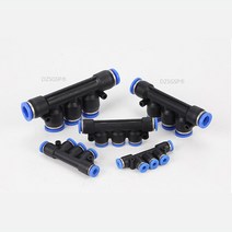 공기 공압 피팅 5 웨이 원터치 8mm 10mm 6mm 4mm 12mm OD 호스 튜브 포트 퀵 커넥터 커플러, [05] 12mm
