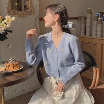 FANSYLI 여성 가디건 가을 캐주얼 여자 카디 건 스웨터 긴 소매 얇은 옷 니트 코트 01호 7C