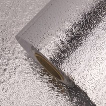 PVC필름 주방 내유성 방수 스티커 알루미늄 호일 스토브 캐비닛 자체 접착 벽 DIY 벽지 60x10 200cm, [02] 60CM, [05] Orange Silver 2M