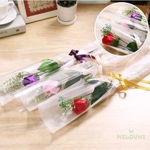 milovhi 한송이 학예회 재롱잔치 꽃다발 유치원 초등 졸업식 꽃다발 조화 꽃다발, 한송이꽃다발, 바이올렛