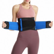 척추4번5번 등굽음 허리통증 완화 운동 보조 벨트 바른 자세 허리보호대(L) (블루) 허리디스크 허리보조대