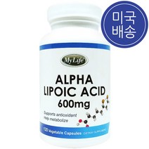 My Life 마이라이프 알파리포산 600 mg 120 야채캡슐, 1병