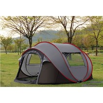 4-5인용 캠핑 텐트 가족여행 idoogen fast camp 원터치 caming tent pop up mega family tent 4-5 명, 회색