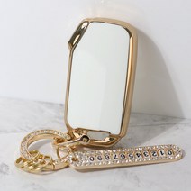 벤오토 기아 자동차 키케이스 레이 모닝 K3 K5 K7 K8 K9 쏘렌토 셀토스 카니발 스포티지 스팅어 쏘울 니로 EV6 모하비 스토닉 TPU 키홀더 키링 키커버 스트랩, JH-KC5, 화이트골드