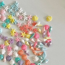 미술 부자재 조개 소라 고동 불가사리 네일파츠 네일아트 레진아트 재료 슬라임재료 여름 바다 제주도 부산, 조개껍질_베이비핑크_5개묶음