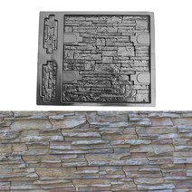 벽돌몰드 디자인 디딤돌 보도블럭 틀 시멘트 3D 벽 콘크리트 금형 DIY 돌 ABS 플라스틱 메이커 집 석고 경로, 1개