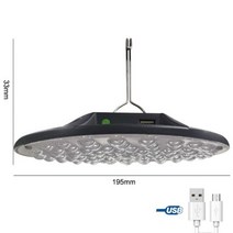 캠핑알전구 앵두전구 오징어등 무선조명 200W 충전식 LED 캠핑 라이트 텐트 랜턴 휴대용 높은 전원 USB 충전 후크 비상 낚시, CHINA, 2400mah