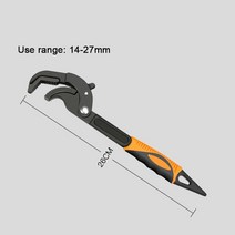 만능자동스패너 멀티 가정용 볼트 너트 풀기범용 렌치 공구 오픈 스패너 세트 고 탄소강 개방 단일 다기, 작은 렌치